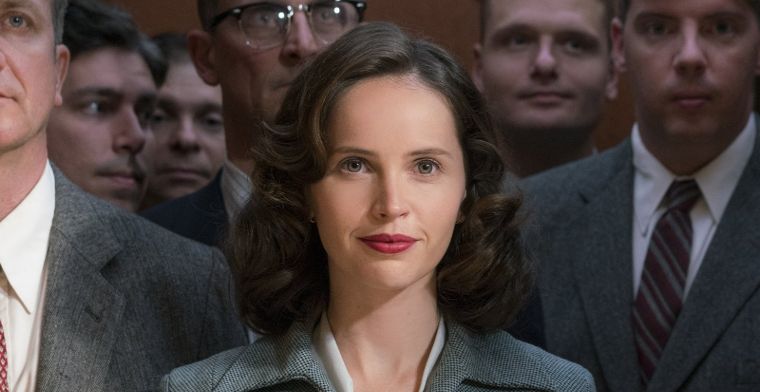 Felicity Jones plays the inspiring lead character, Ruth Bader Ginsberg, in the film "On the Basis of Sex"